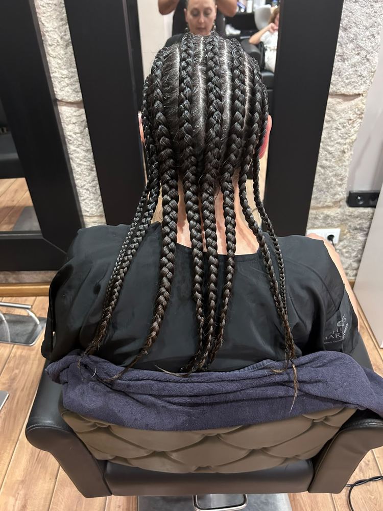 Trenzas largas con extensiones